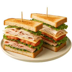 2x Grill-Sandwich “Putenschinken & Käse
