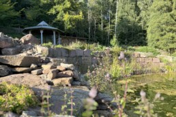Teich Haus Hubertus mit Pavillon